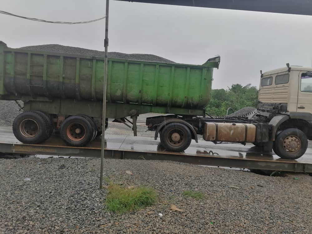 Loaded truck ready for dispatch
